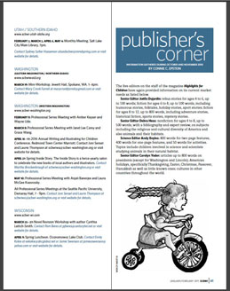 as seen in the SCBWI Bulletin Jan/Feb 2011