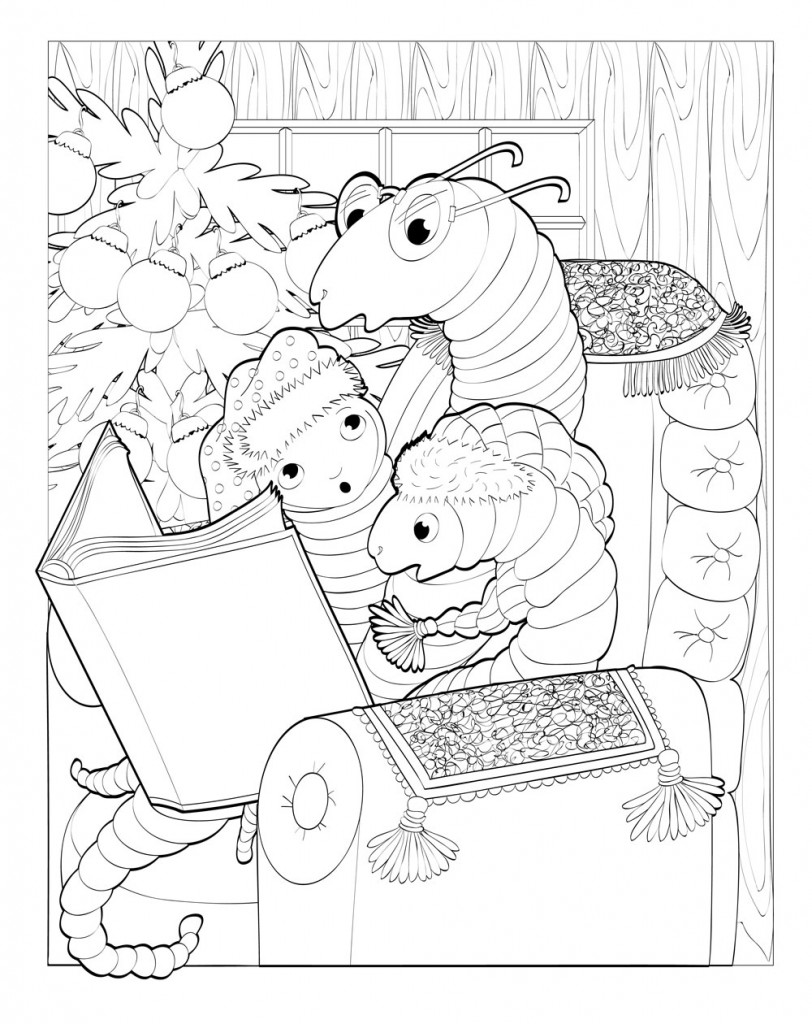 inking progress earth worms