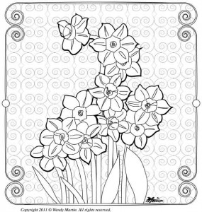 Daffodil coloring page