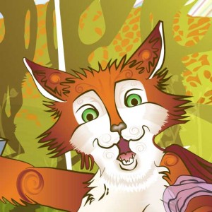 sneak peek of Fox and Hare painting