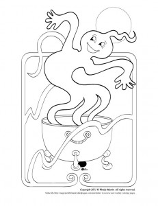 copyright 2011 wendy martin ghost coloring page
