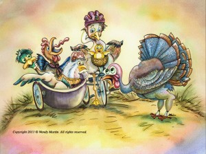 Chicken Licken illo copyright 2011 Wendy Martin