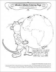 earth day 2012 coloring page by wendy martin