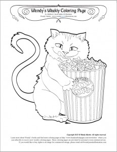 Popcorn kitty by Wendy Martin