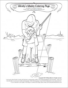 happy father's day coloring page by Wendy Martin