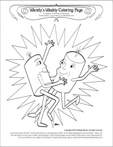 Happy 4th of July coloring page