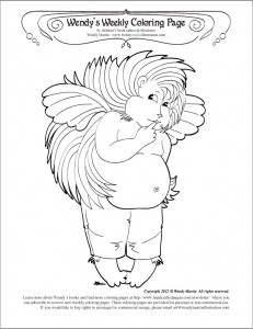 lucky piggy coloring page by wendy martin