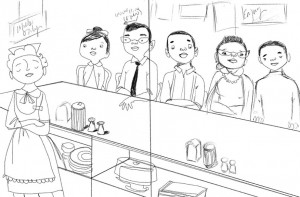 pencil lunch counter