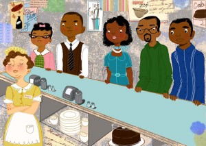color lunch counter