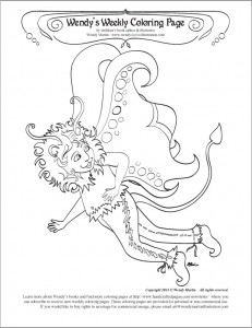 fairy lion coloring page