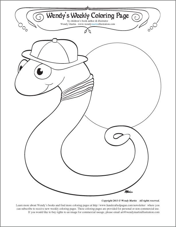 worm coloring pages