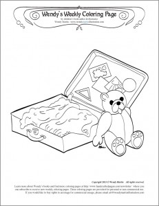 suitcase coloring page