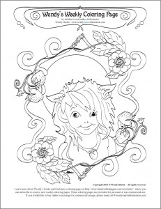 Strawberry Super Moon coloring page