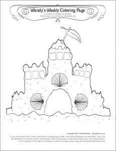 Sand Castle Coloring pages