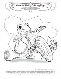 frog coloring page