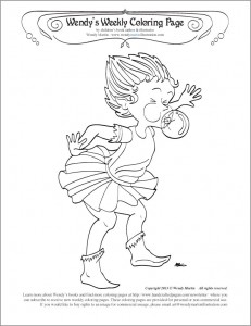 bubble gum day Free Coloring Pages