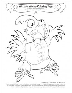 Frankenchicken coloring page