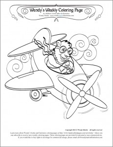 pilot coloring page