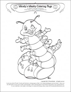 Caterpillar coloring pages