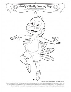 dancing turkey coloring pages