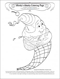 icecream Free Coloring Pages