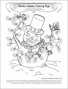 snowmancoloringpage