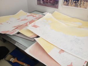 painting first washes of color