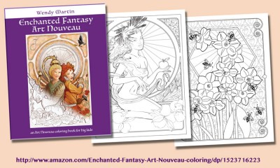 Art Nouveau coloring books