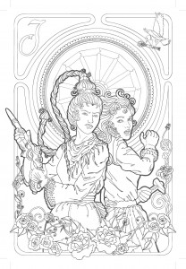 SnowAndRed inking in adobe illustrator
