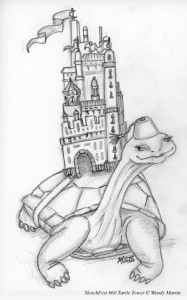 turtle-tower_sketch promotional postcard