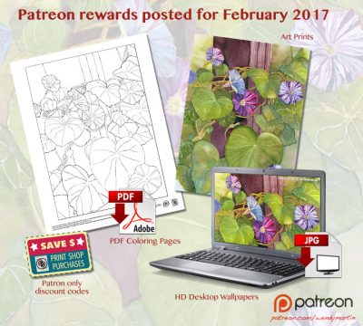 Patreon Rewards for February 2017 posted for Morning Glories