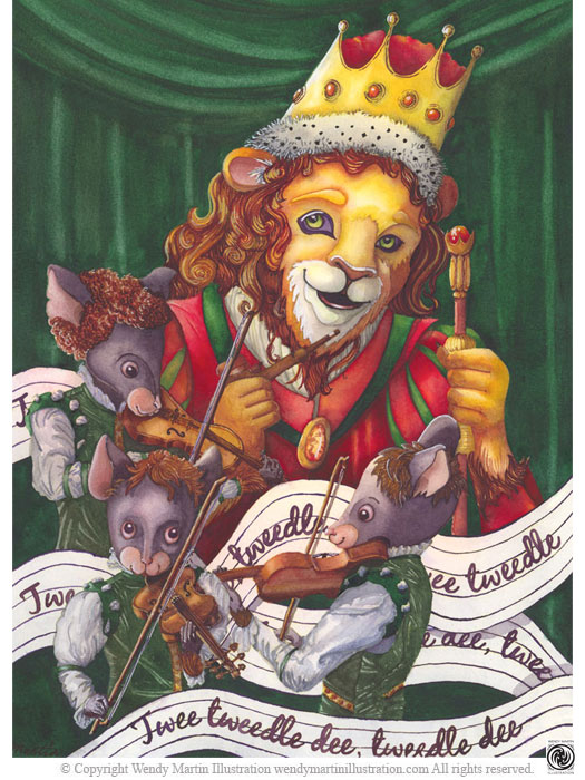Old King Cole children's book illustration - Wendy Martin